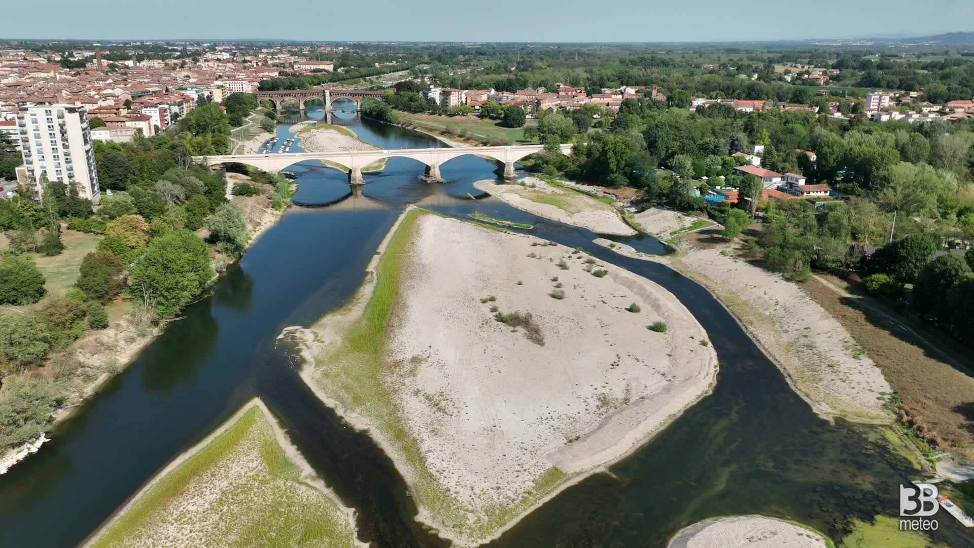 Il Ticino all'altezza di Pavia: gli effetti della siccit?